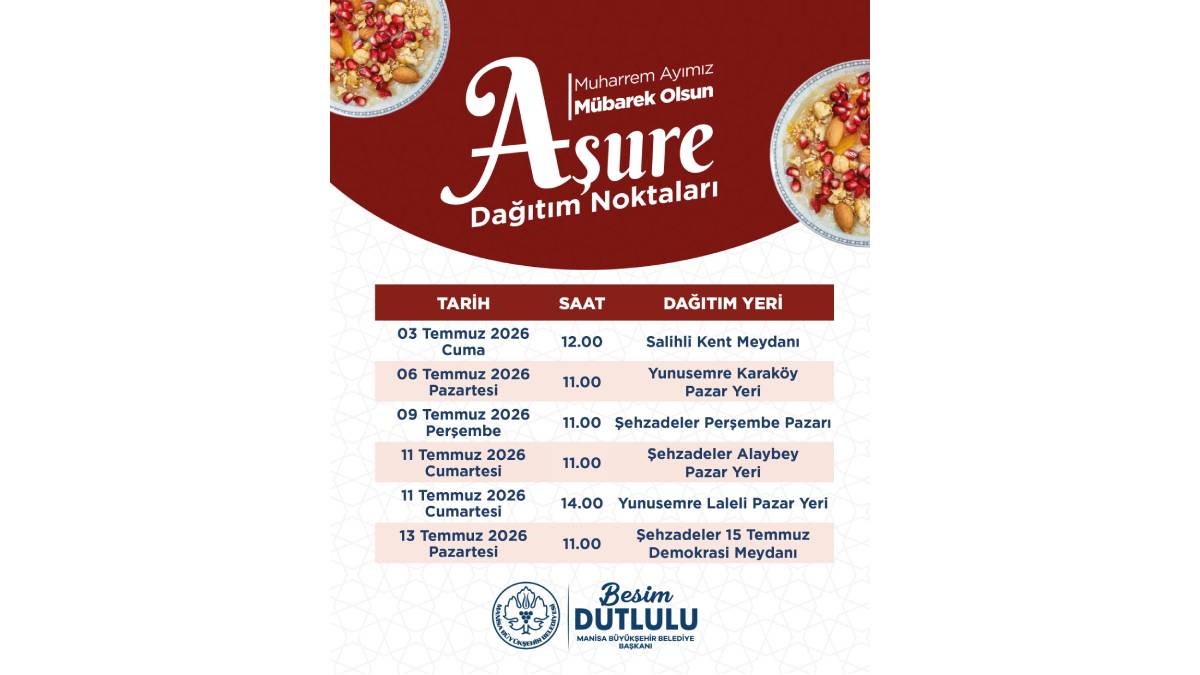 Manisa Büyükşehirden 18 bin 500 kişilik aşure ikramı