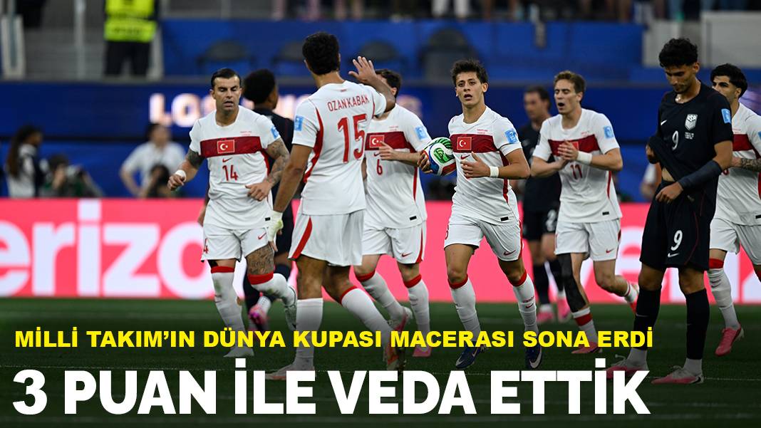 Dünya Kupası'na 3 puan ile veda ettik