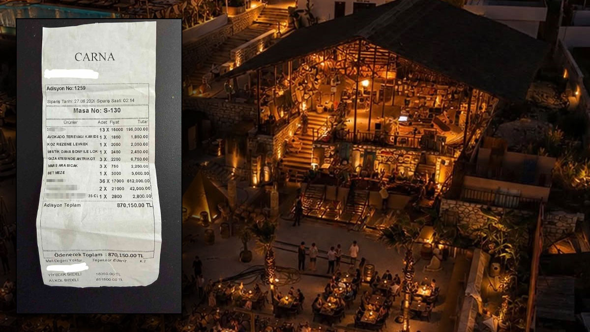 Alaçatı'da dudak uçuklatan hesap! 870 bin liralık adisyona "lüks tüketim" savunması