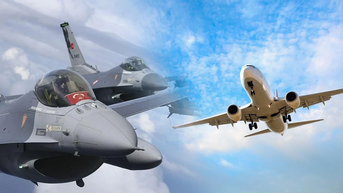 Türk Hava Sahasında 'kaçırılma' alarmı: 2 adet F-16 savaş uçağı eşlik etti