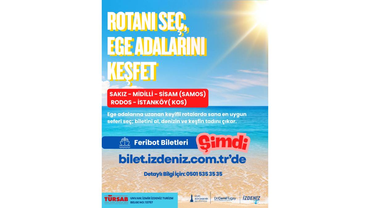İZDENİZ’den Ege adalarına online feribot bileti kolaylığı