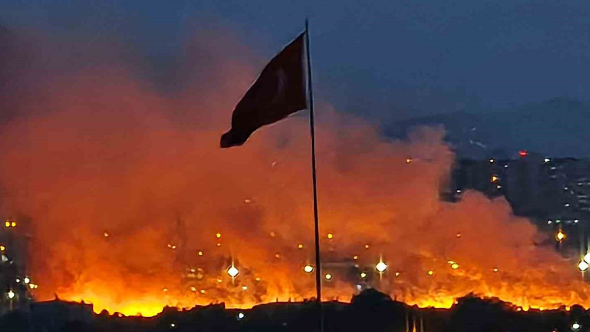 Ankara'da yangın paniği: Otluk alan alev aldı
