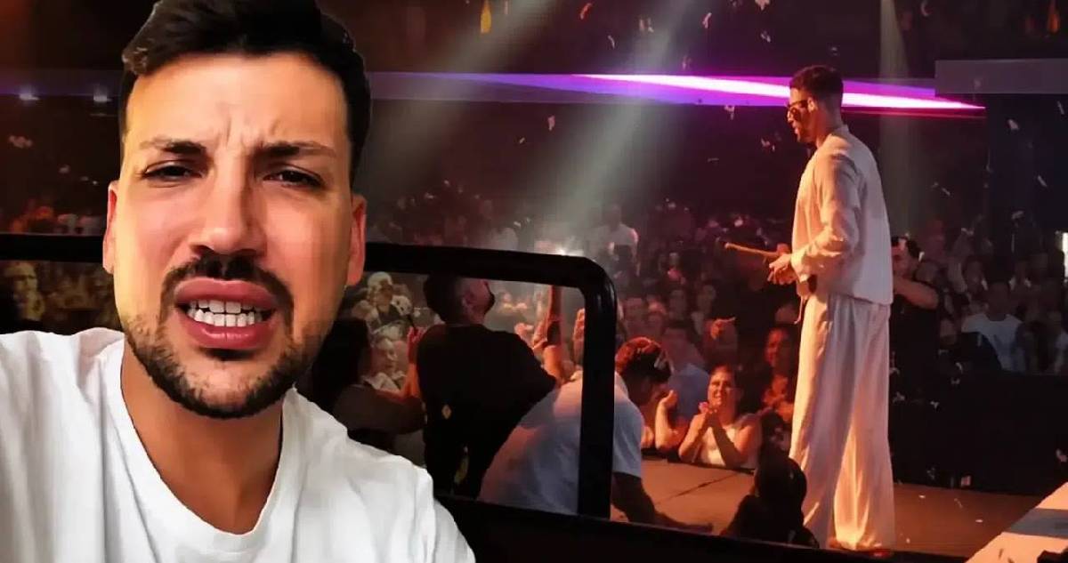 Kerimcan Durmaz sahnesinde olaylı dakikalar: Çok sinirlendi ama eğlenceye ara vermedi
