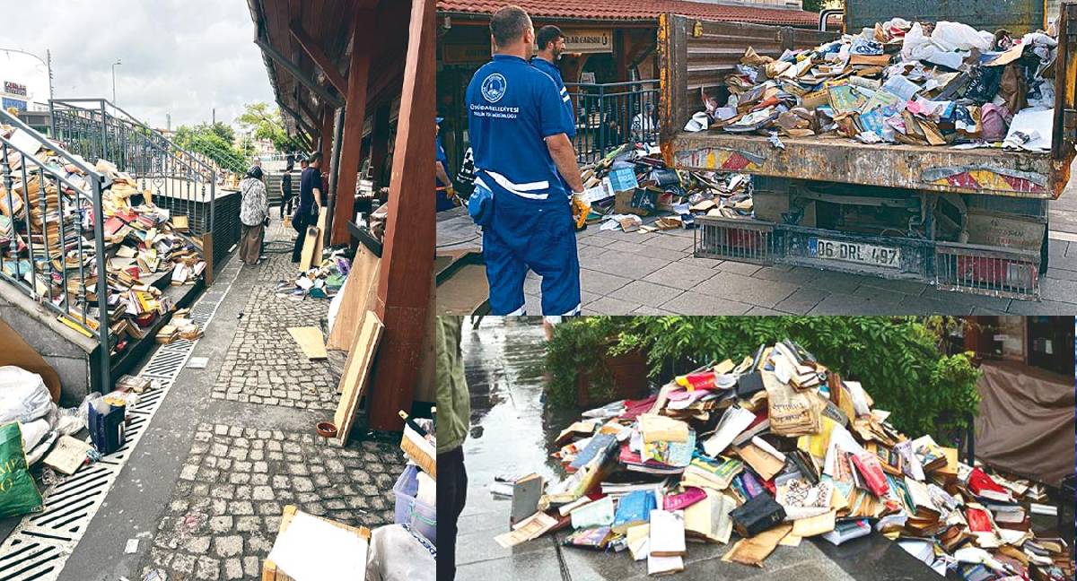 Üsküdar Sahaflar Çarşısı sular altında kaldı: Sahaflar kültürel kayba ağlıyor