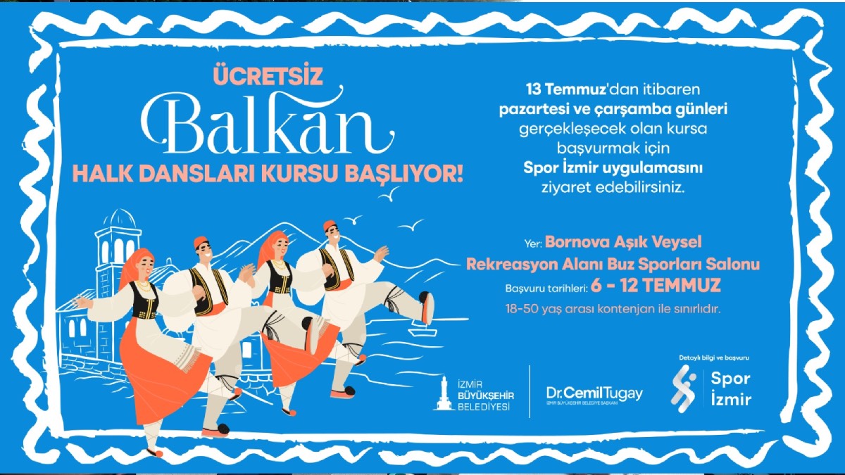İzmir’de ücretsiz Balkan Halk Dansları kursu başlıyor
