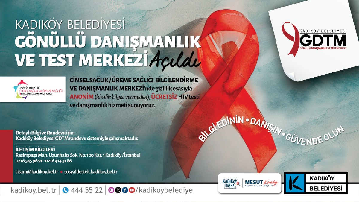 Kadıköy Belediyesi’nde ücretsiz anonim HIV testi hizmeti başladı