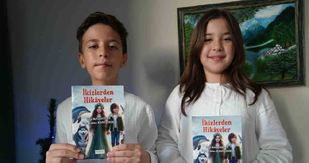 5 bine yakın kitap okudular, 10 yaşında yazar oldular: İkiz kardeşlerden muhteşem başarı