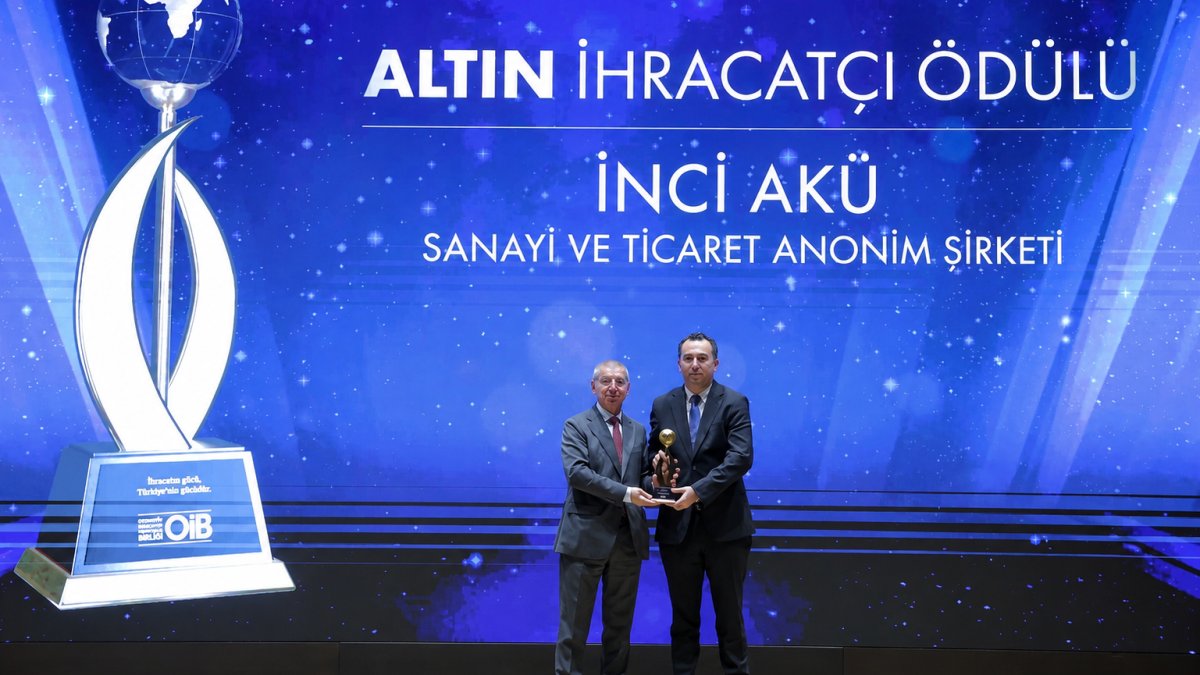 İnci Akü'ye beşinci kez Altın İhracat Ödülü