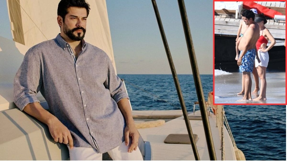 Burak Özçivit’i tatilde gören gözlerine inanamadı! Fitlik gitti göbek geldi