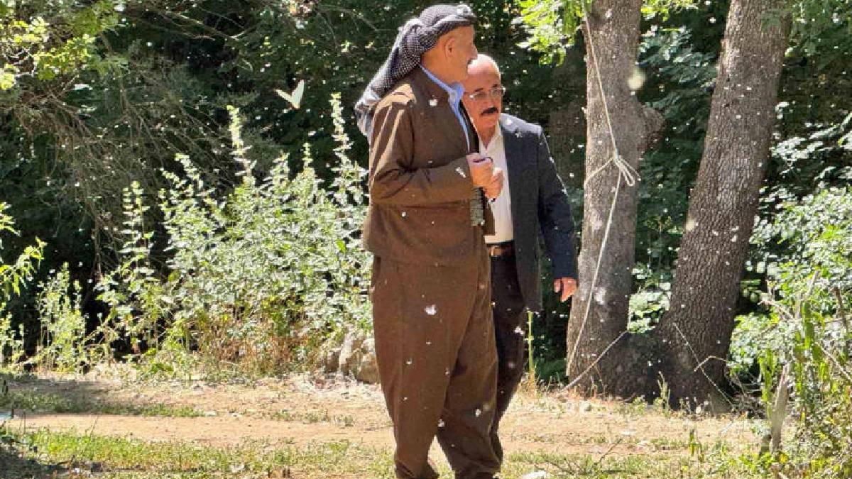 Bu köyü gören şaştı kaldı! Köy tamamen beyaz örtüyle kaplandı
