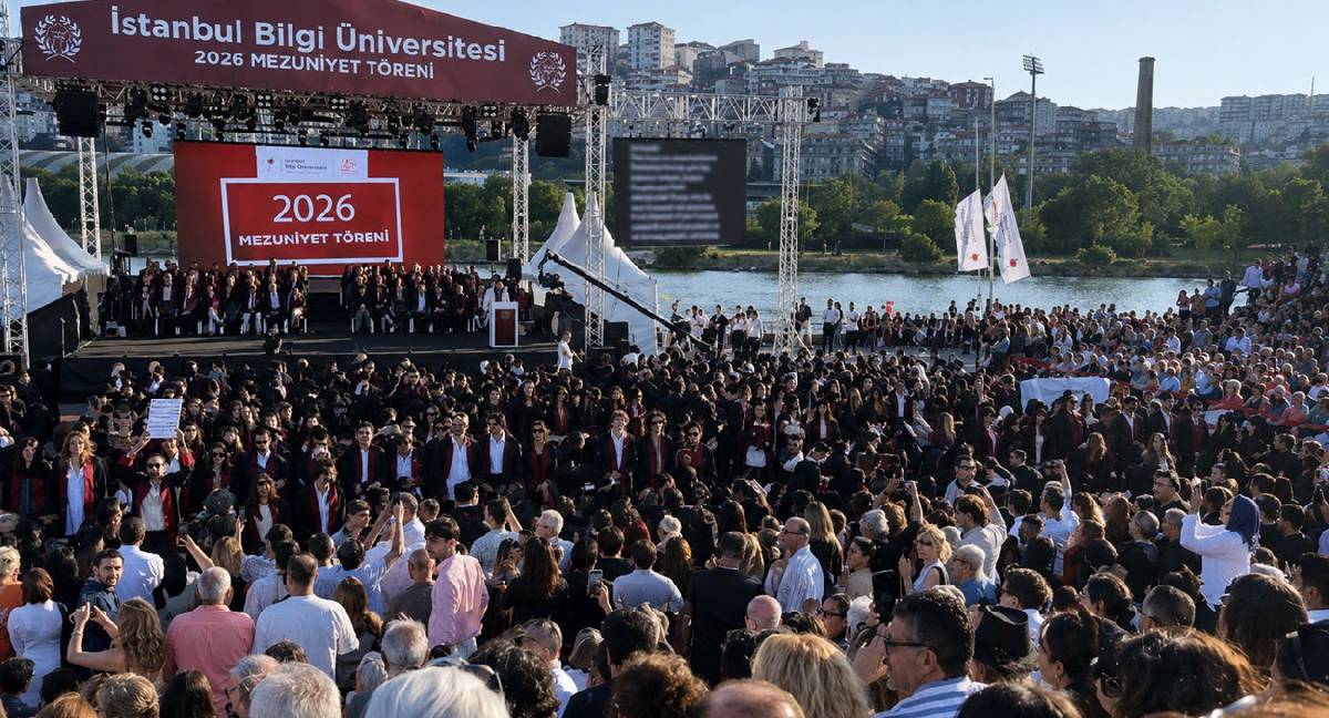 Bilgi Üniversitesi mezuniyetinde protesto: Rektör kürsüden inmek zorunda kaldı