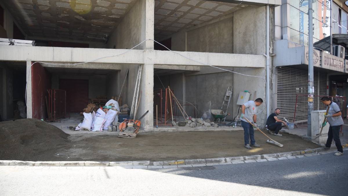 Giresun Belediyesinden yol ve kaldırım çalışmaları