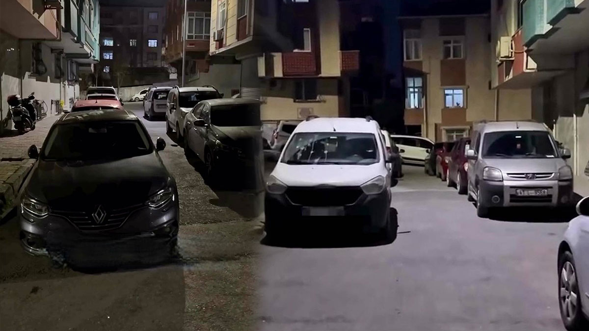 İstanbul'da gece saatlerinde inanılmaz manzara: Park yeri bulamayan sürücüler araçlarını sokak ortasına bırakıyor
