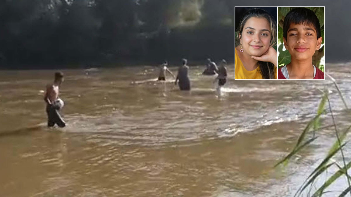 Büyük Menderes Nehri'nde can pazarı: 2 çocuğun akıntıya kapıldığı anlar kamerada