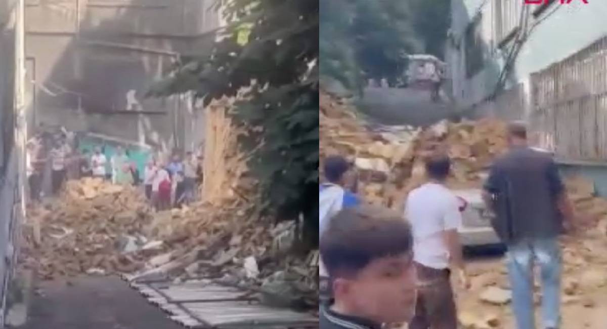 Beyoğlu’nda metruk bina çöktü: Ekipler sevk edildi