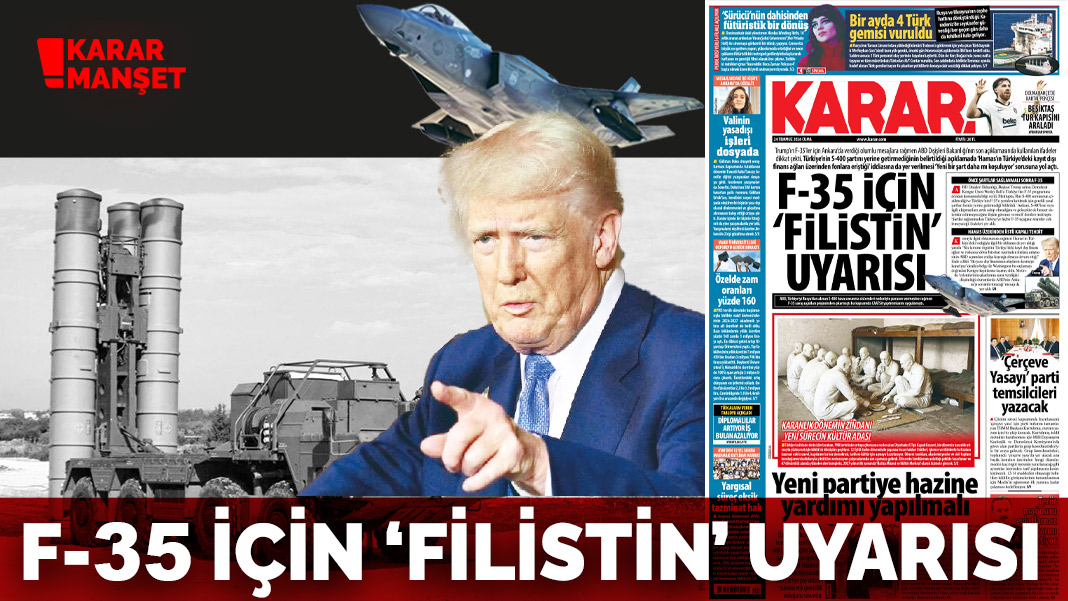 F-35 için 'Filistin' uyarısı