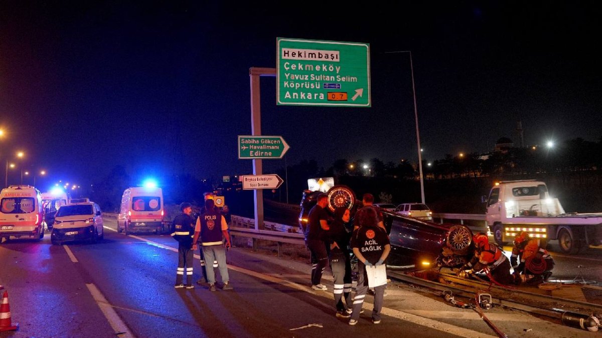 TEM Otoyolu'nda trafik kazası: 1 ölü, 2 yaralı