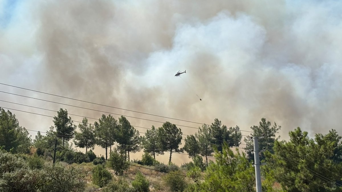 Antalya'nın Kumluca ilçesinde orman yangını