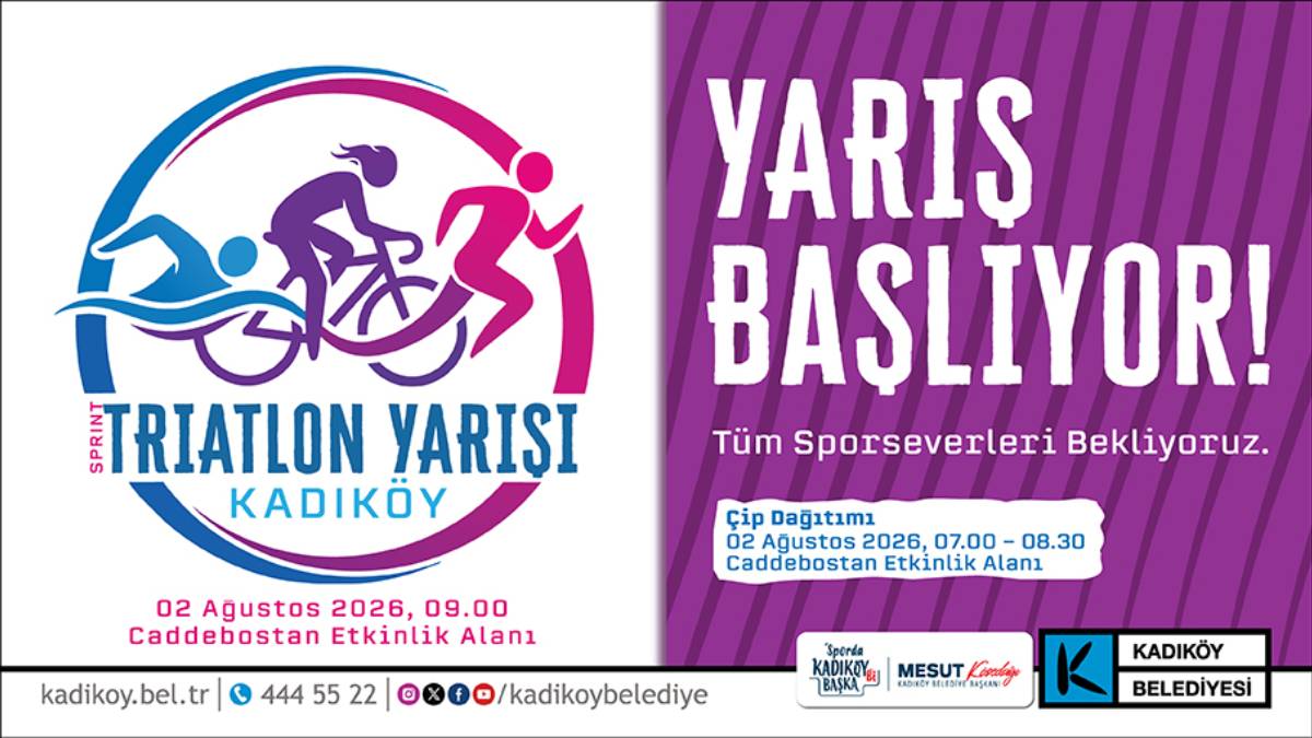 Kadıköy'de Sprint Triatlon için geri sayım başladı