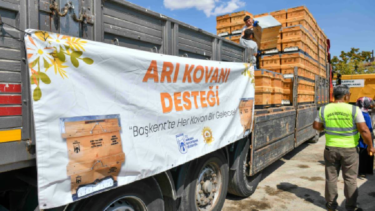 Ankara Büyükşehir Belediyesinden arıcılara yüzde 50 hibeli kovan desteği: 20 çıtalı çift katlı kovan dağıtımı sürüyor