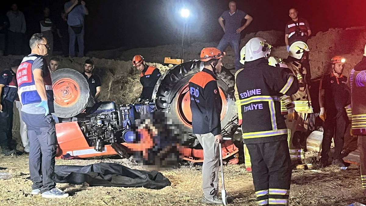 Edirne'de feci kaza! Traktörün altında kalan çift yaşamını yitirdi