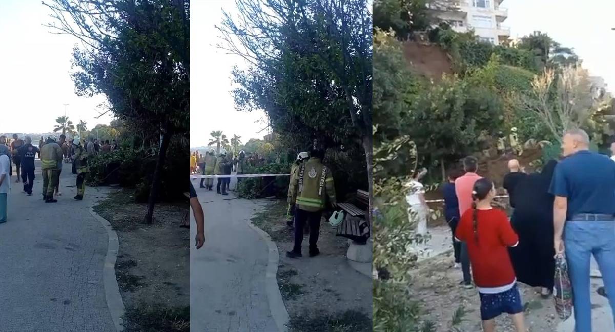 Büyükçekmece'de toprak kayması: Mahsur kalanlar var