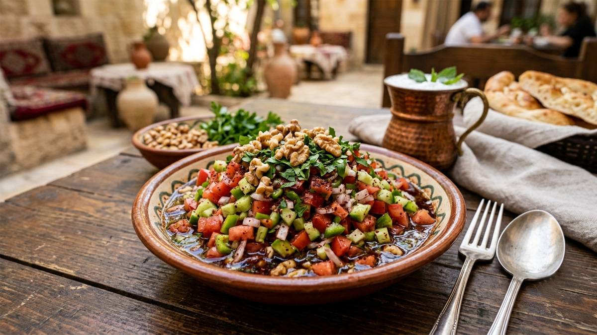 Kebap sofralarının olmazsa olmazı: Orijinal Gaziantep usulü Gavurdağı salatası
