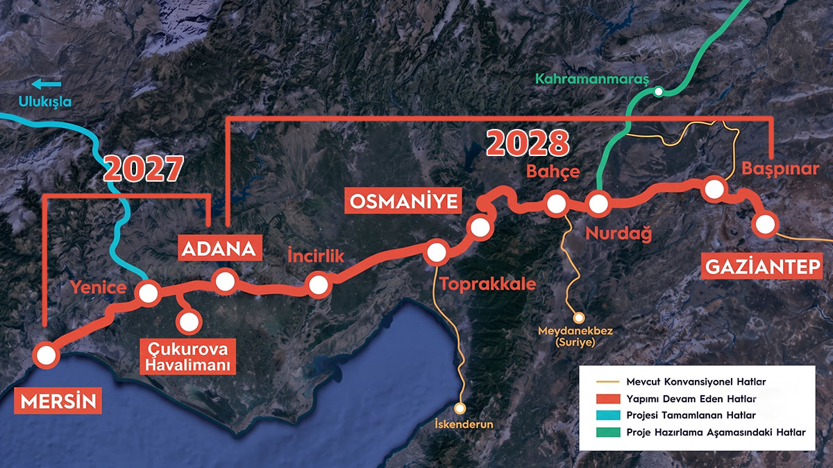 Hızlı tren tarihleri belli oldu: Mersin-Adana 2027, Adana-Gaziantep 2028'de hizmete girecek