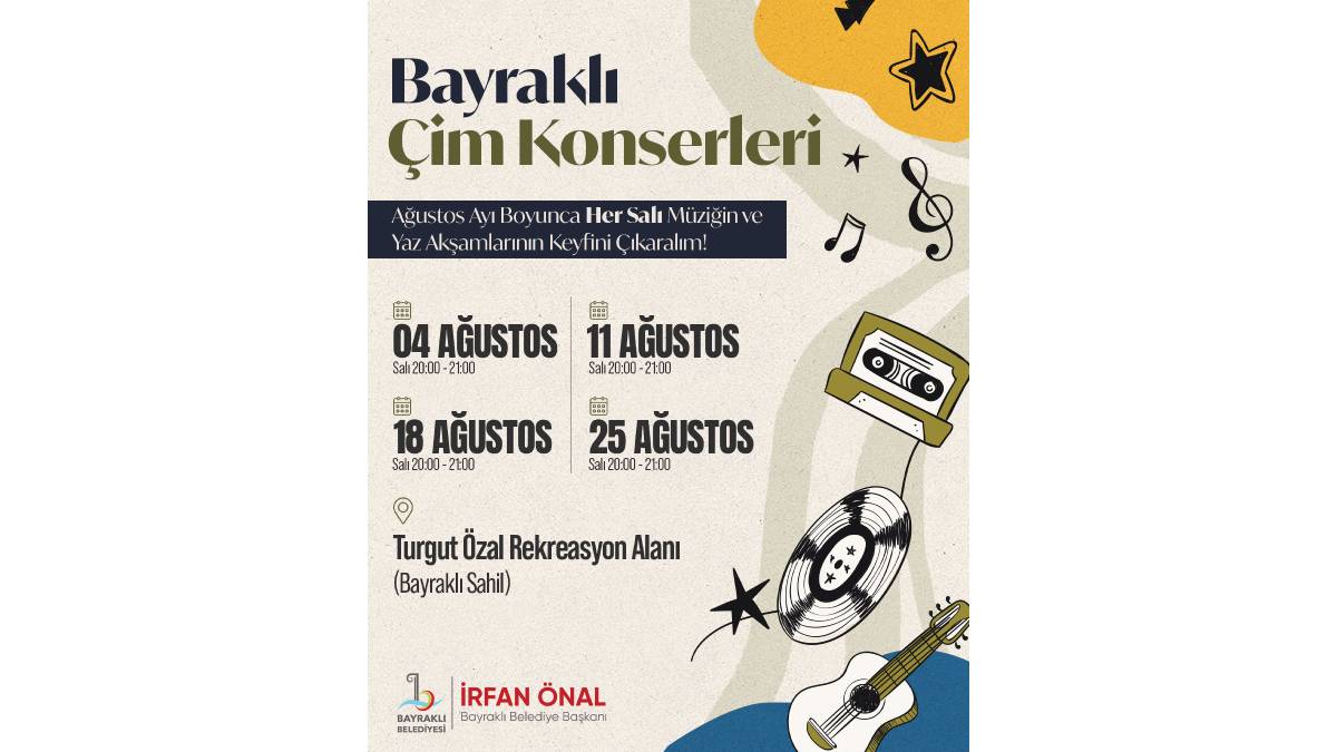 Bayraklı’da Çim Konserleri başlıyor