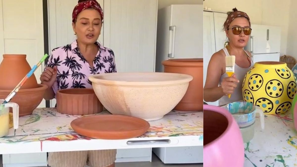Pazardan aldığı saksıları bakın ne yaptı? Nurgül Yeşilçay’ın çok konuşulan el emeği tasarımı