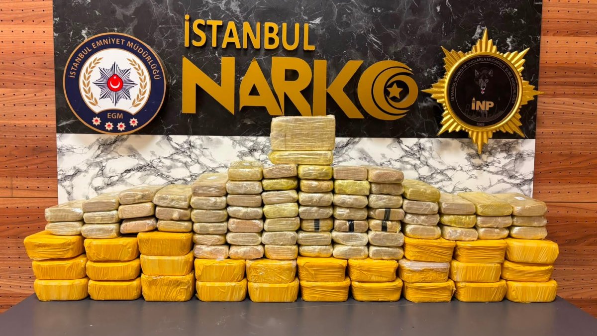 İstanbul'da uyuşturucu operasyonu:  62,9 kilogram madde ele geçirildi