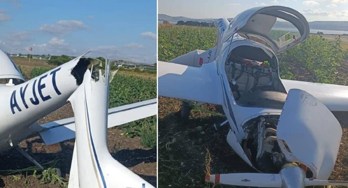 İstanbul'da uçak kazası: Kuyruğu yere sürttü
