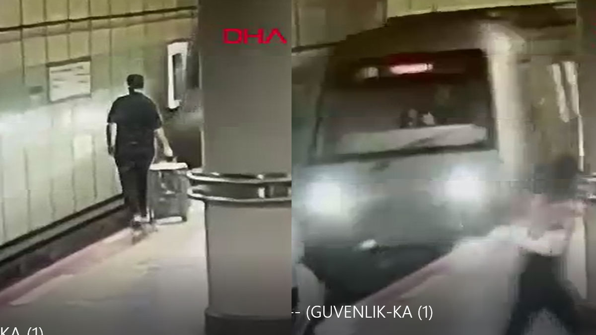 Şişli'de yürekleri ağza getiren anlar: Görme engelli genç metro raylarına düştü
