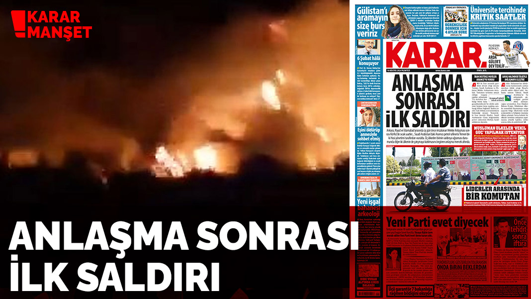 Anlaşma sonrası ilk saldırı
