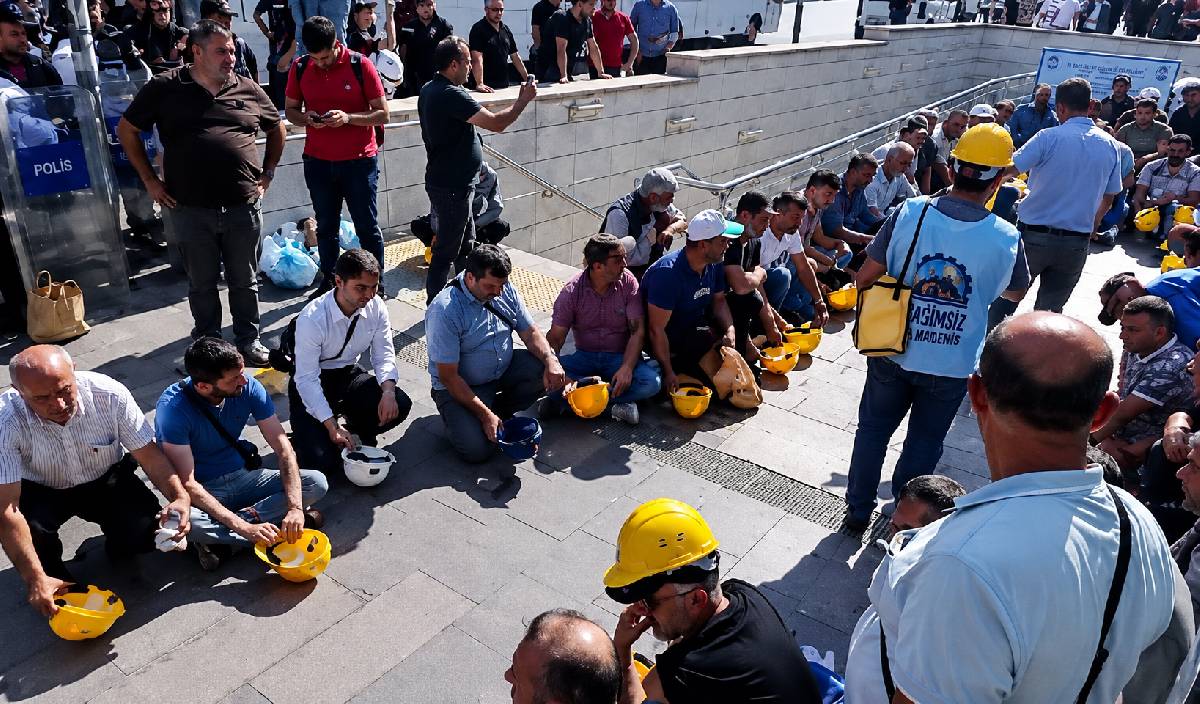 Ankara'da eylem yapan 80'den fazla maden işçisi gözaltına alındı