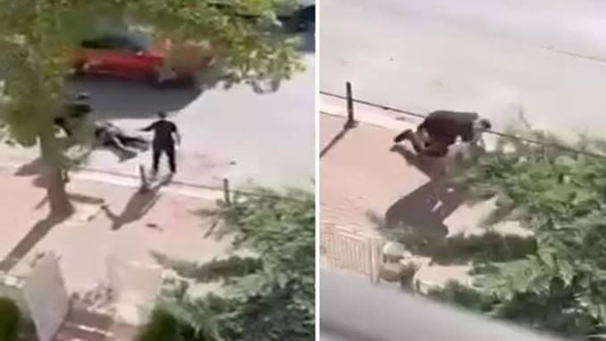 Yolda karşılaştığı husumetlisini bıçakla katletti: O anlar kamerada