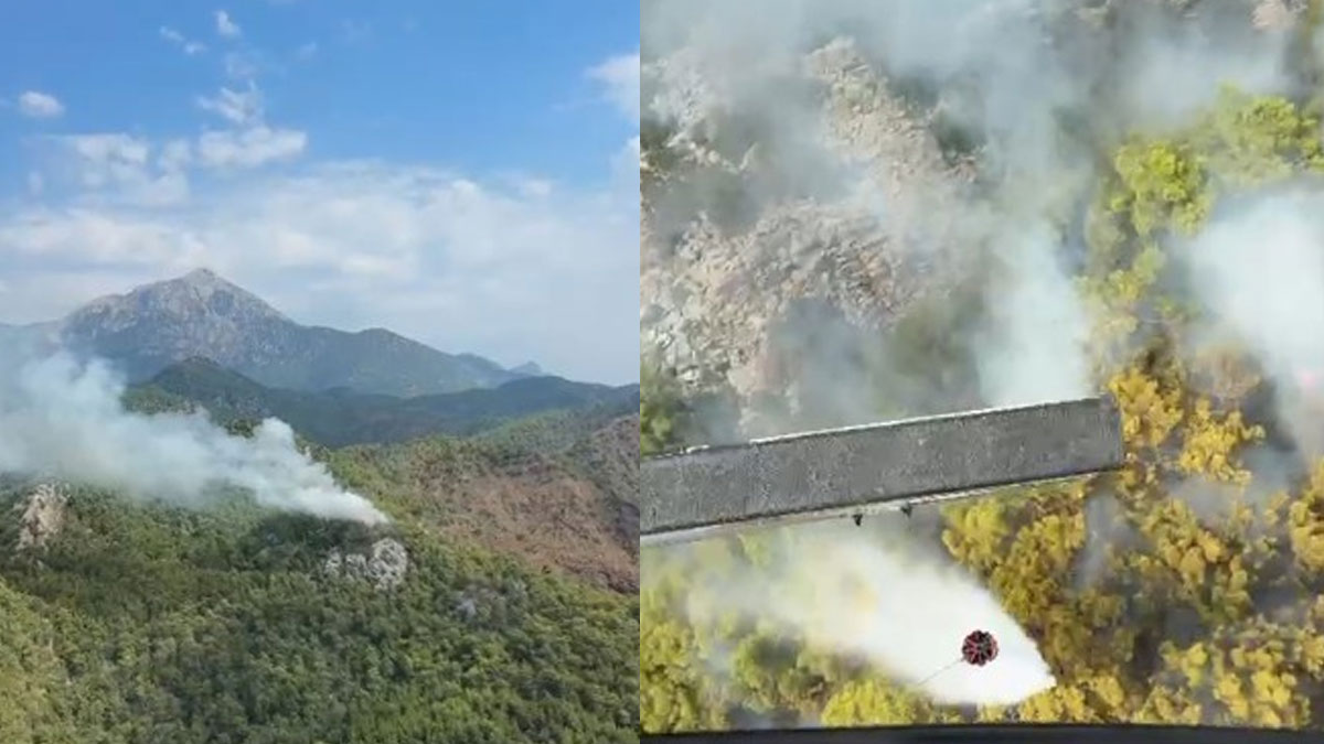 Kemer’de orman yangını