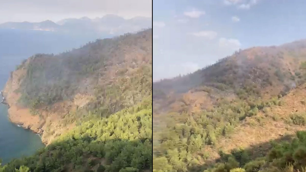 Marmaris’te orman yangını ikinci gününde: Havadan, karadan ve denizden müdahale ediliyor