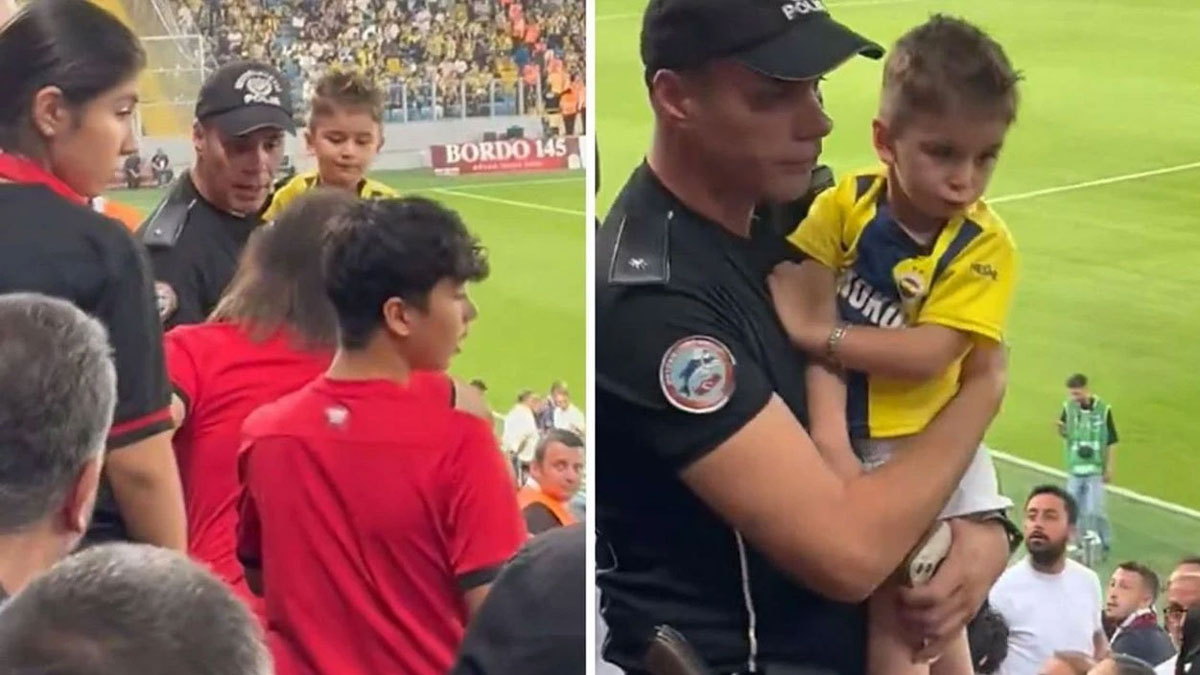 “Abiler kızacak mı?” diye sordu: Minik Fenerbahçeliyi koruyan komiser o anları anlattı
