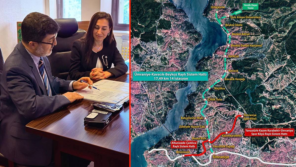 İstanbul'un 3 ilçesine raylı sistem müjdesi: 14 istasyonlu metro hattı için imzalar atıldı