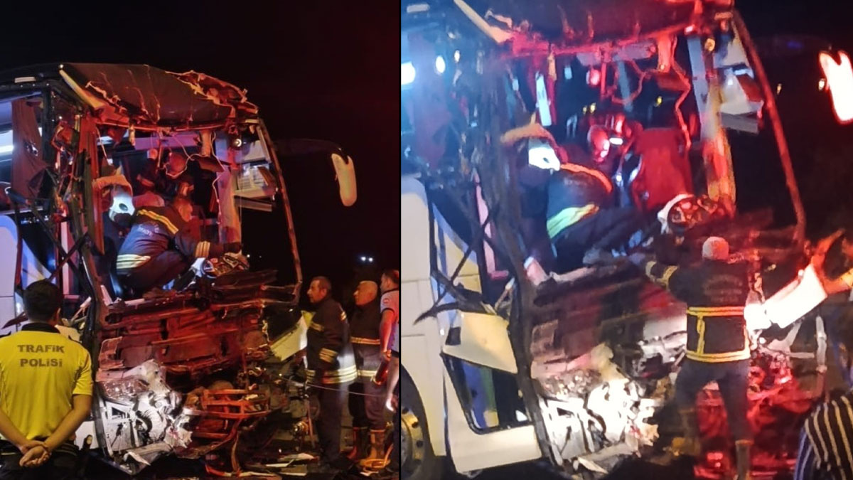 Gaziantep'te yolcu otobüs TIR'a arkadan çarptı: 2 ölü, 17 yaralı