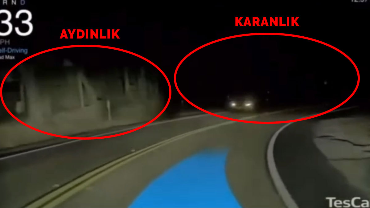 Yolun kıvrımına göre şekil alan Tesla akıllı far teknolojisi hayran bıraktı