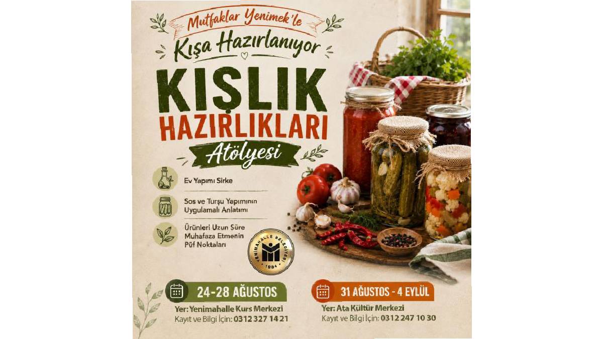 Mutfaklar YENİMEK’le kışa hazırlanıyor