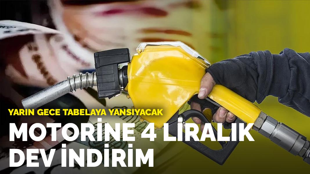 Motorine 4 liralık dev indirim: Yarın gece tabelaya yansıyacak