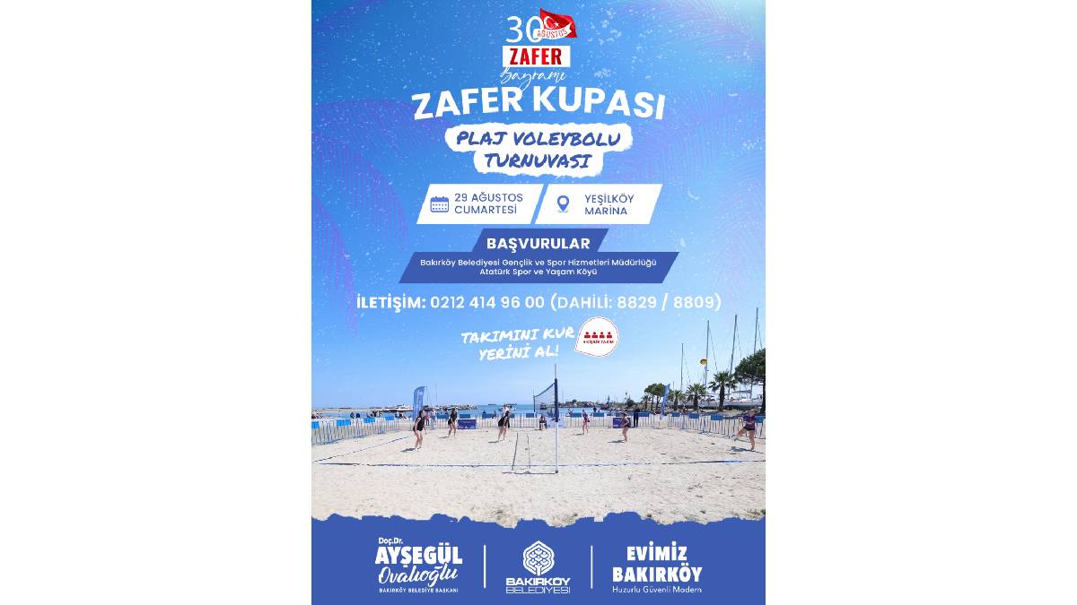 Bakırköy’de Zafer Bayramı coşkusu plaj voleybolu ve konserle yaşanacak