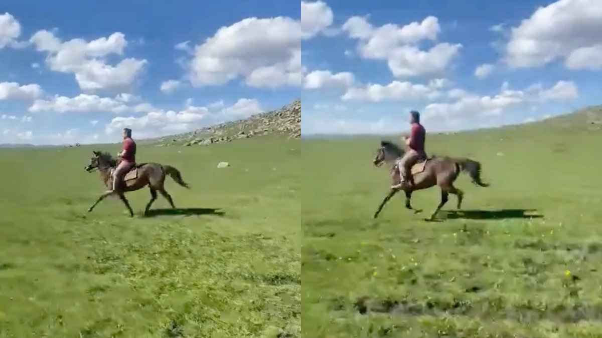 Babacan’ın görüntüleri gündem oldu: Ata binip dört nala sürdü