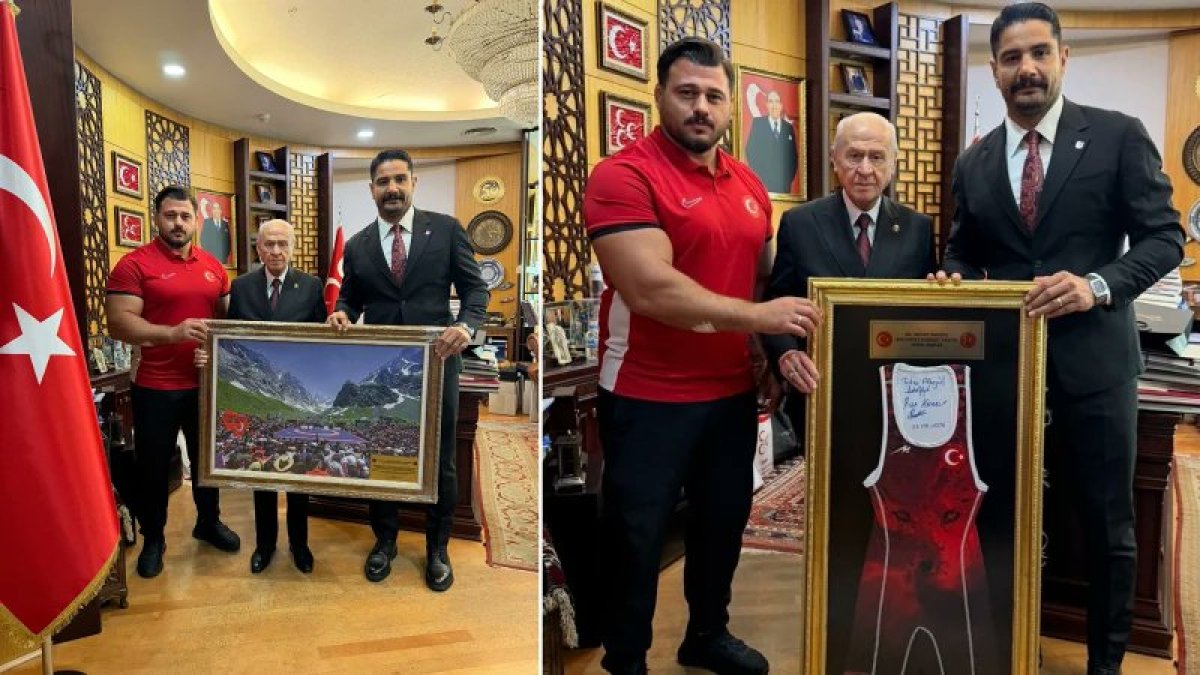 Taha Akgül, Rıza Kayaalp ve Namık Aliyev’den Bahçeli’ye ziyaret