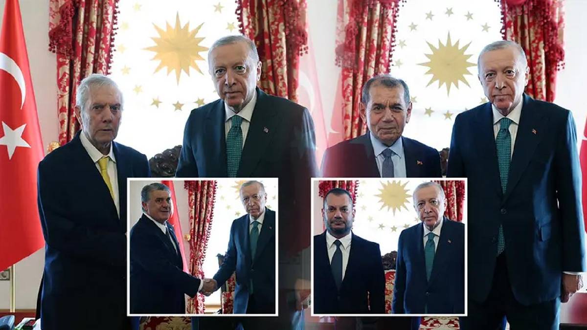 Cumhurbaşkanı Erdoğan, dört büyük kulübün başkanlarını kabul etti