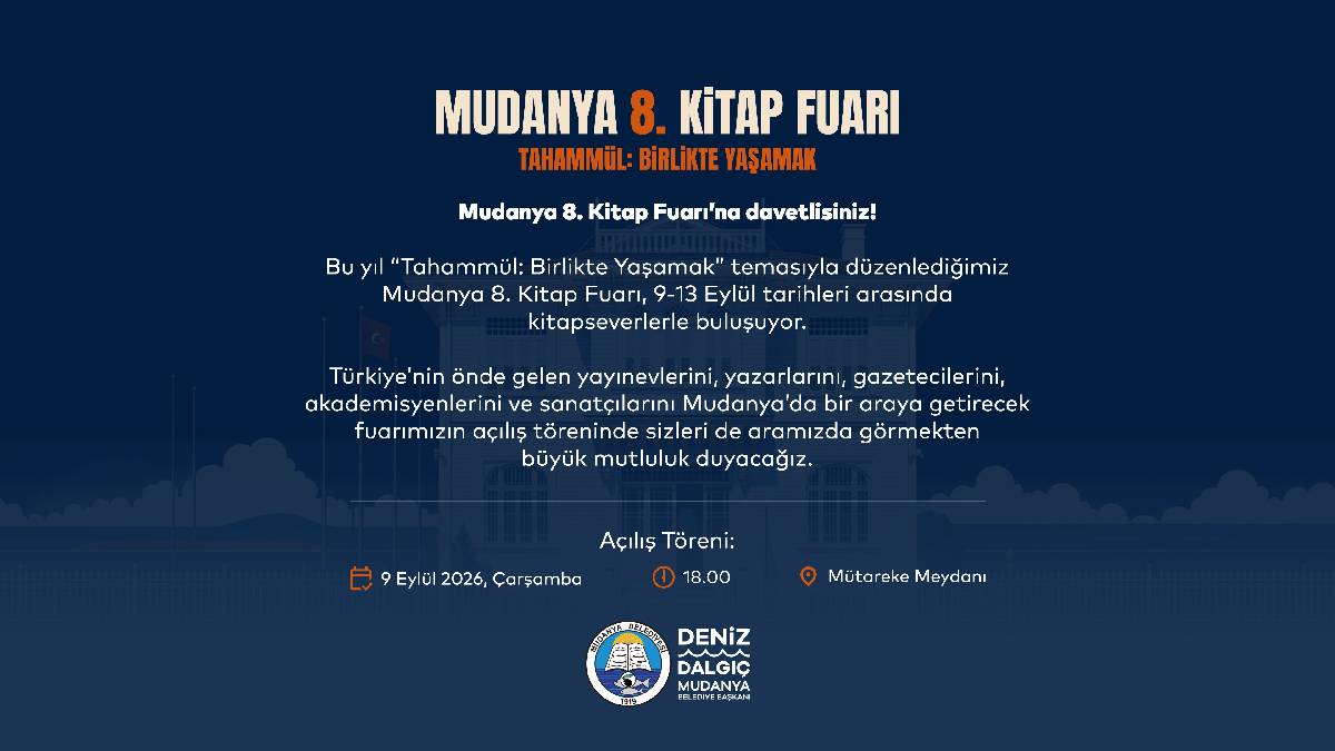 Mudanya 8. KiTap Fuarı başlıyor