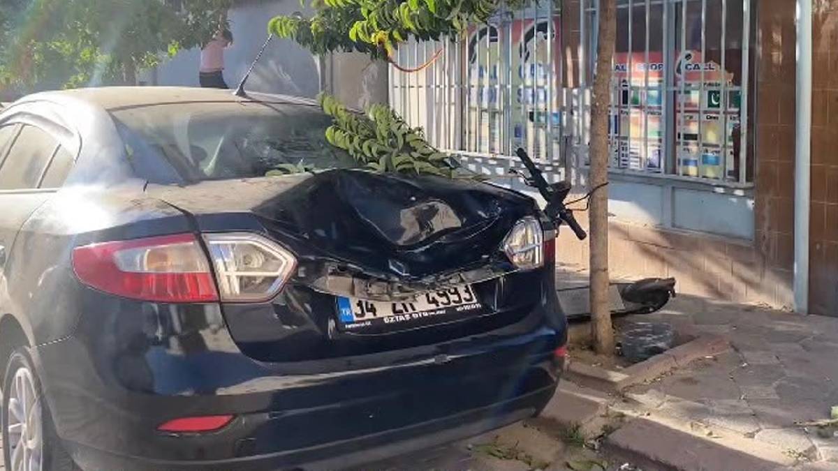 Zeytinburnu’nda 4’üncü kattan otomobilin üzerine düştü